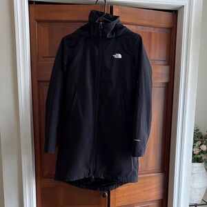 The North Face Black Hooded Long Coat